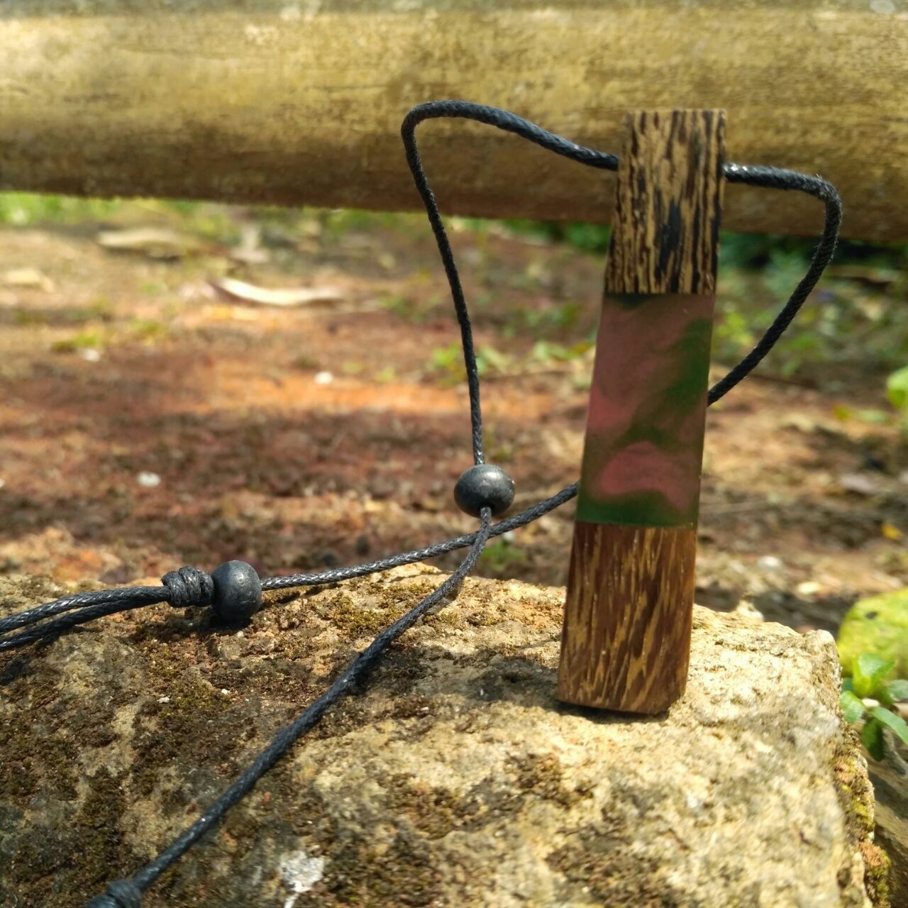 Wooden Resin Necklace X2