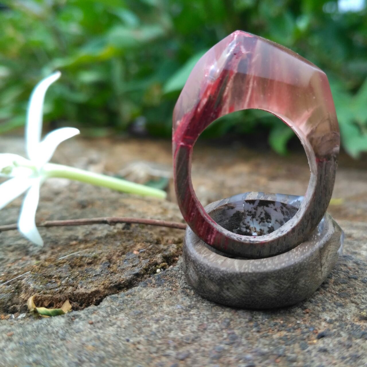 Wooden Resin Ring X2