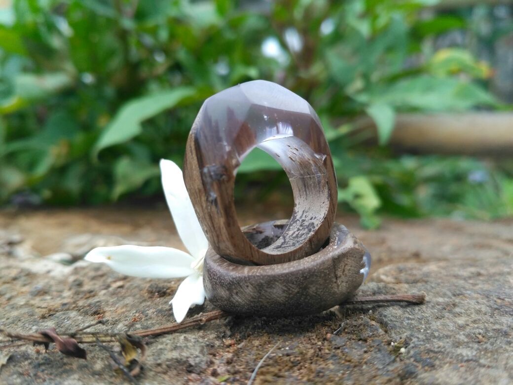 Wooden Resin Ring X2